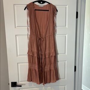 Love Tree Sleeveless Maxi Dress in Tan